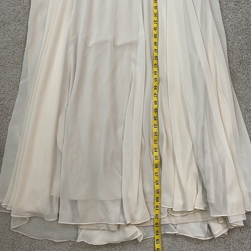 Mac Duggal 9180 Beaded Bodice Chiffon Gown Nude 18 - Picture 9 of 9