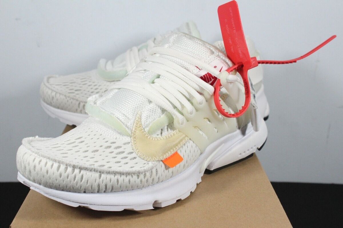 Duplikering Egenskab lysere Nike Air x Off White Presto White Gray Sneakers Boy&#039;s Size Men&#039;s  4-7 AA3830-100 | eBay