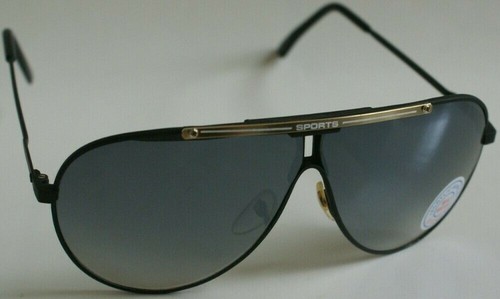 NUEVO CON ETIQUETAS True Vintage años 90 marco de aviador con espejo de humo con logotipo ""deportivo"" gafas de sol - Imagen 5 de 7