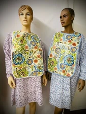 Adult Bib - With or without Food Catch - Floral