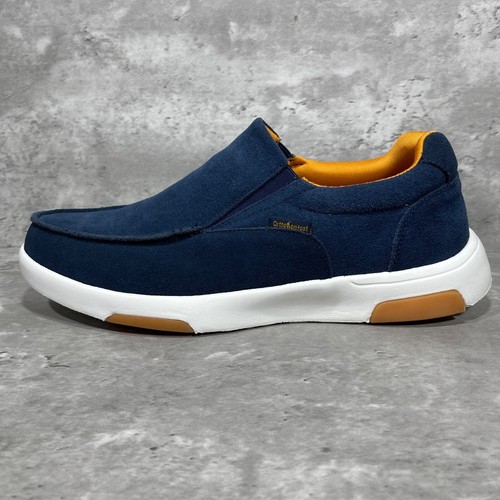 Ortho Comfort Blue Suede Slip On Loafers Navy Boat Shoes Men's Size EU 44 US 10 - Picture 12 of 14