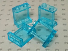 Lego Panel 1x2x2, Reinforced Sides [87552 / 35378 / 94638] Trans Light Blue x4