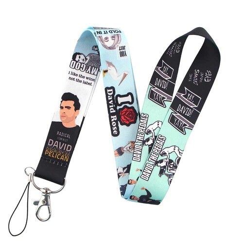 SCHITTS CREEK SCHLÜSSELBAND ~ TV-Show ~ David Rose Zitat ~ Schlüsselanhänger Schlüssel Ausweis Abzeichen HALSBAND - Bild 1 von 7