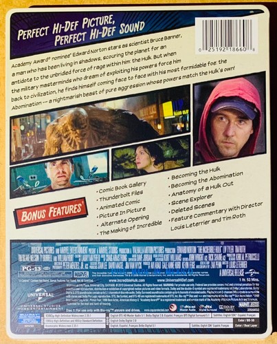 Marvel The Incredible Hulk Steelbook Limited Edition Blu-ray Factory Sealed RARE - Picture 2 of 2