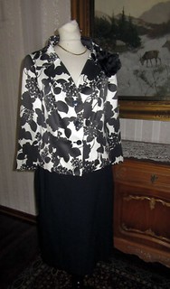 Luxus Mode Design.Kostüm Zweiteiler Anna von Braun festliche Lady Elegance 44 46