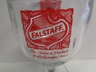 Vintage Falstaff Beer Red Design Thumbprint Glass Goblet