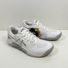 ASICS Gel-Challenger 13 Padel White Pure Silver Athletic Shoes UK 4.5 New 