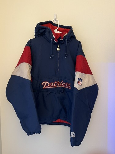 Vintage 1990s New England Patriots Proline Starter Pullover Puffer Jacket (L) - Picture 3 of 9