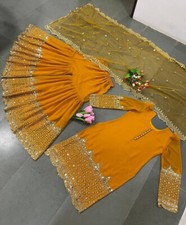 Beautiful New Heavy Faux Georgette Palazzo Suit With Dupatta For Women  Girls