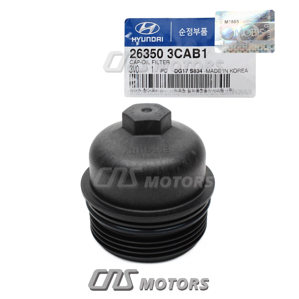 Oil Filter Cap ⭐GENUINE⭐ for 12-17 Azera Santa Fe Kia Sedona Sorento 263503CAB1 Foto 2 de 4