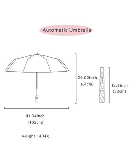Umbrella Windproof Double Layer Strong Automatic Large Size Any Weather Compact - Picture 5 of 5