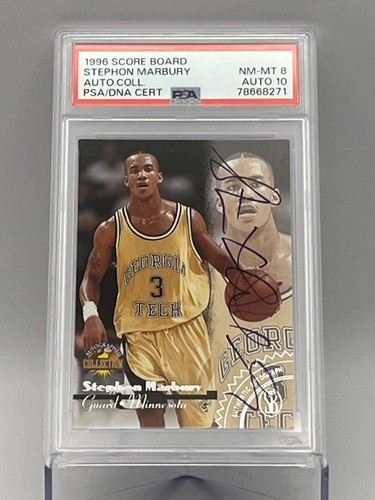 1996 SCORE BOARD AUTOGRAPHED COLLECTION RC STEPHON MARBURY PSA DNA Certified - Picture 4 of 24