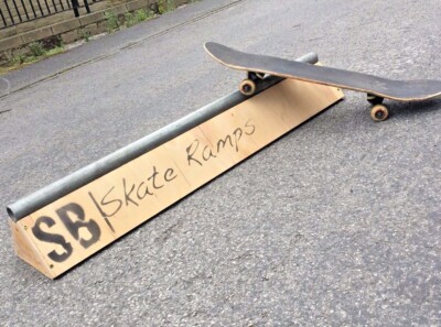 Banked grind rail slappy bar 6' skate 