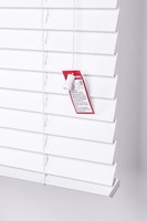 Funky Gadgets Faux Wood Wooden Venetian Blinds with Strings 50mm Slats TRIMMABLE