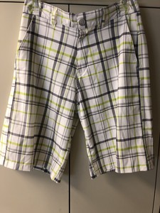 OP OPFlex 4 Way Stretch Menâs Golf Shorts Spandex SZ 28 Grey/Green Plaid | eBay
