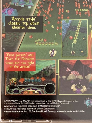 Centipede CD-ROM 1998 Windows 95 98 Atari Retro Hasbro Action Arcade Game - Picture 6 of 11