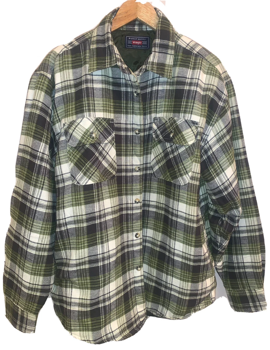 Mens green deals flannel jacket