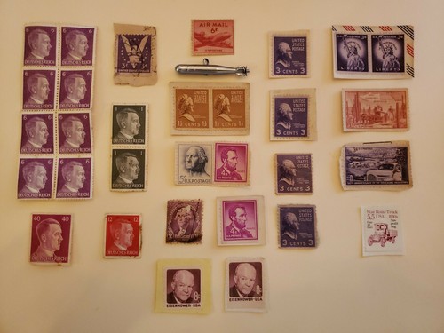 Stamps Nazi Martha Washington V War Lincoln Eisenhower Jefferson Torpedo Lot - Photo 1 sur 7