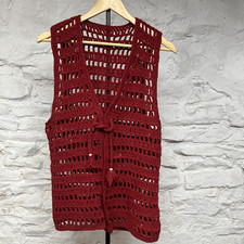 Granny Cardigan Sweater Vest Handmade Crochet Boho Hippie Cottagecore Vintage