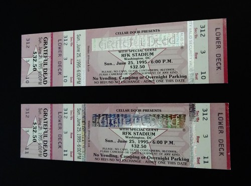 Grateful Dead Ticket RFK Stadium Washington DC 25.06.95 25.06.1995 GDTS Bob Dylan - Bild 5 von 11