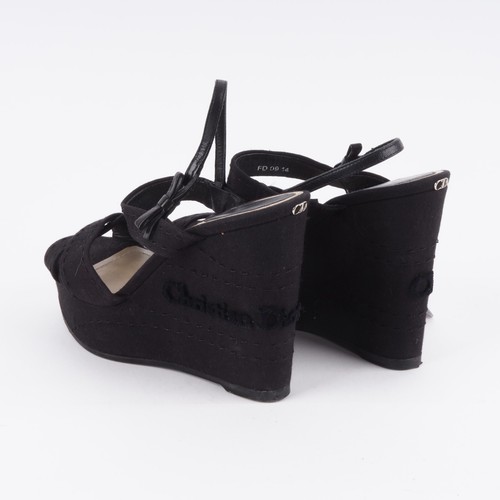 Sandalias de plataforma de lujo de lona con logotipo de Stockwoman CHRISTIAN ... - Imagen 5 de 12