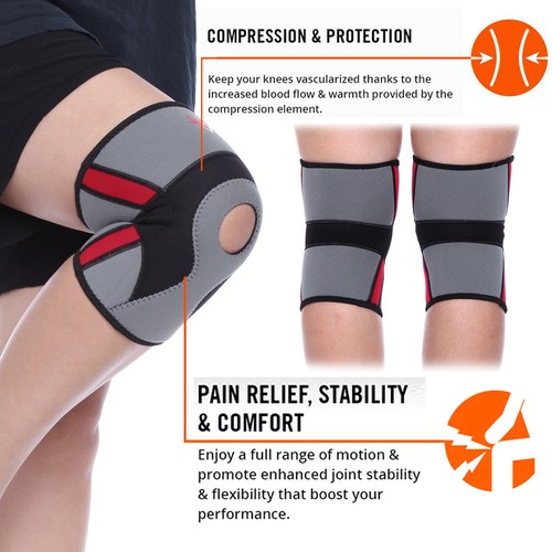 Neoprene Knee Patella Support Compression Brace Stabilizer Sport Joint Protector - Picture 5 of 14