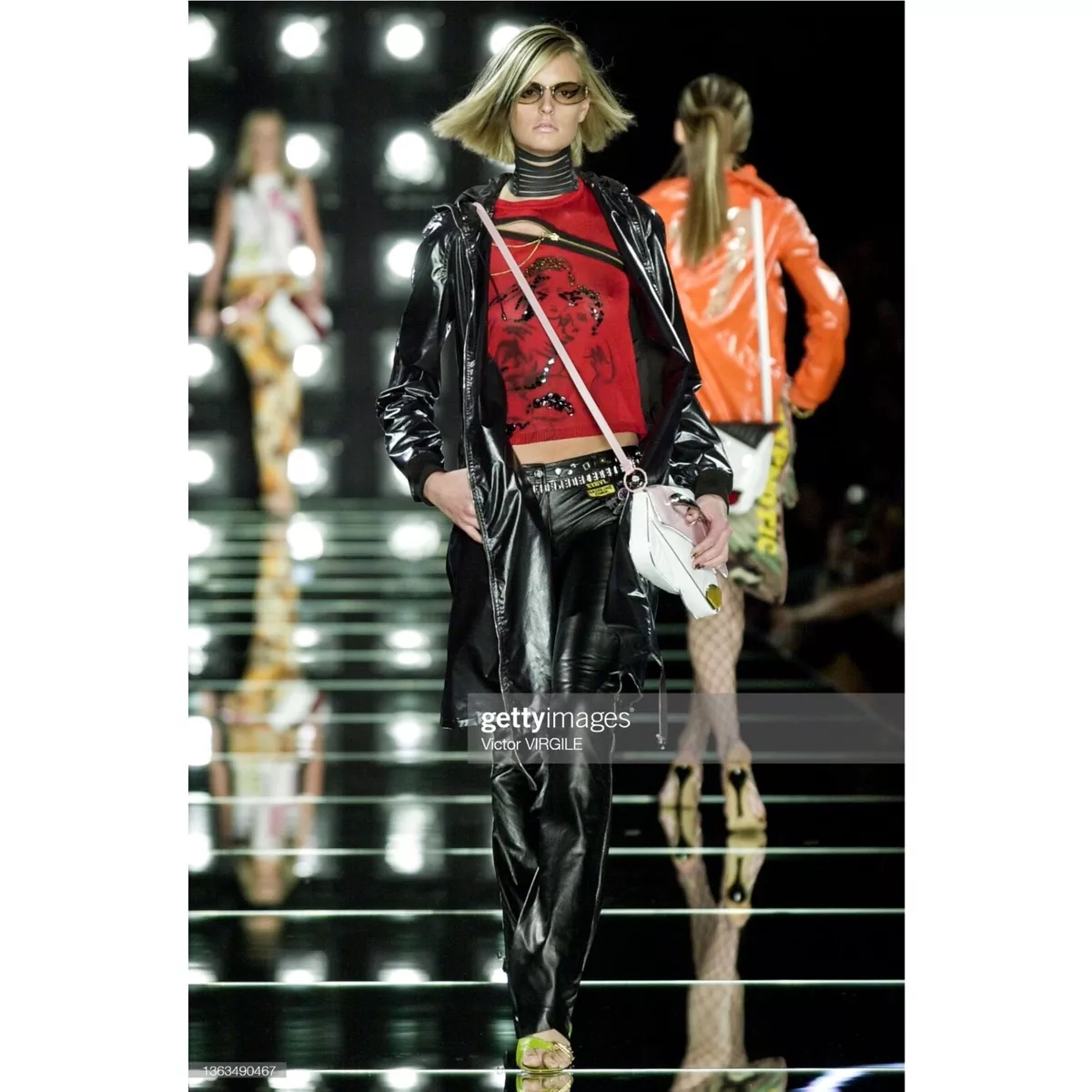 CHRISTIAN DIOR Spring Summer 2001 Sequin Zip Knit Tank Top
