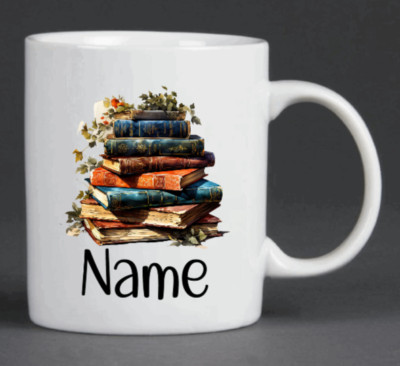 Personalisierte Lese Bücherwurm Buchliebhaber Tasse/Tasse mikrowellengeeignet 3