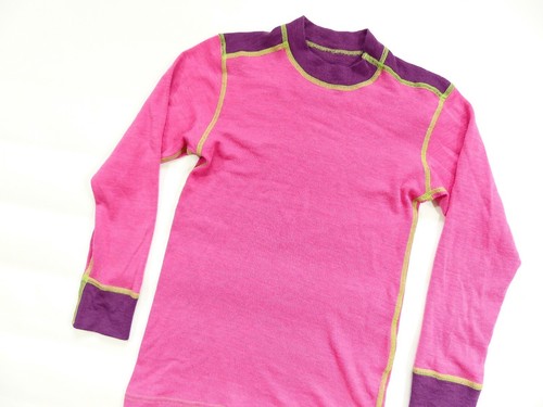 GIRLS JANUS NORWAY 100% MERINO WOOL THERMAL SWEATER BASELAYER TOP 10 age / 140 - Picture 3 of 5