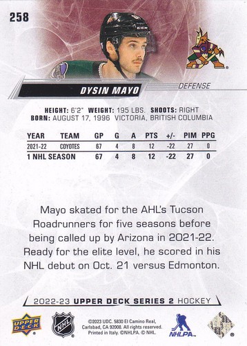 2022-23 Upper Deck Hockey Series Two Commons 251-450 (Pick From List) - Picture 10 of 246