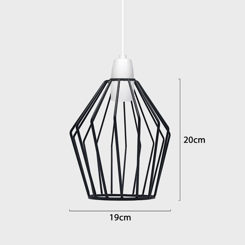 Lampada a sospensione vintage loft gabbia in metallo E27 B22 filo plafoniera - Foto 182 di 269