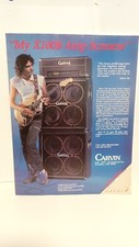 STEVE VAI CARVIN X100B  GUITAR AMPLIFIERS  1982  - 10X8  - PRINT AD.  t5