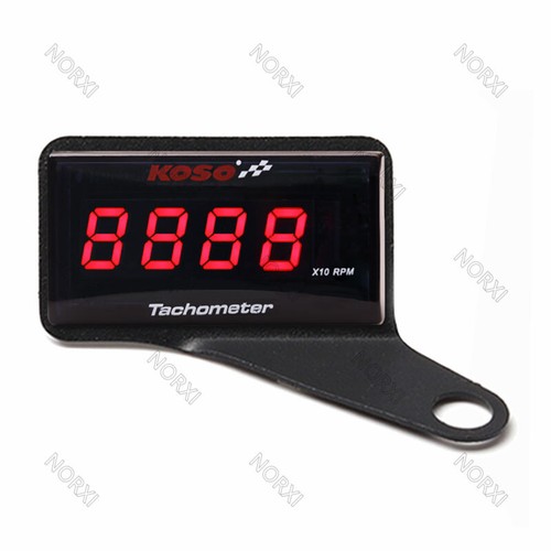 RPM Digital Inductive Tachometer,Waterproof Tiny Digital Hour Tach Meter Red - Picture 8 of 9