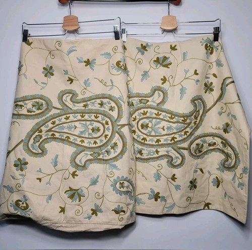 Pottery Barn 2 Paisley Kissenbezüge 25" x 25" Baumwolle  - Bild 1 von 8