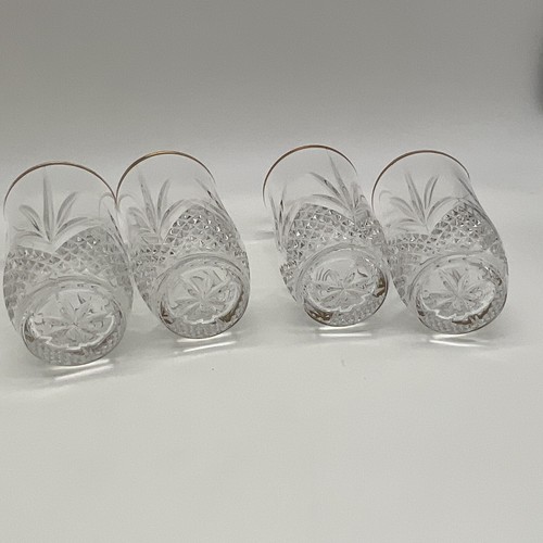4 vasos de agua de cristal con borde dorado de 5,5 pulgadas de alto - Imagen 4 de 14