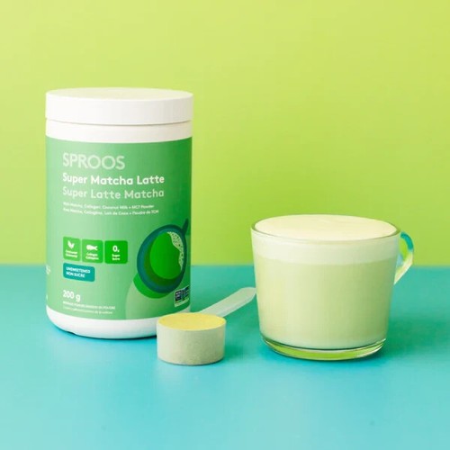 Sproos Super Matcha Latte Powder 200g Unsweetened Dairy Free Marine Collagen - Picture 4 of 9