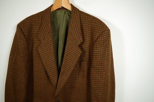 KENZO _ MEN'S VINTAGE HOUNDSTOOTH WOOL BLAZER JACKET MADE in FRANCE _ size 4 - Picture 3 of 7