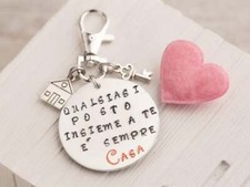 customizable home keychain with key charm