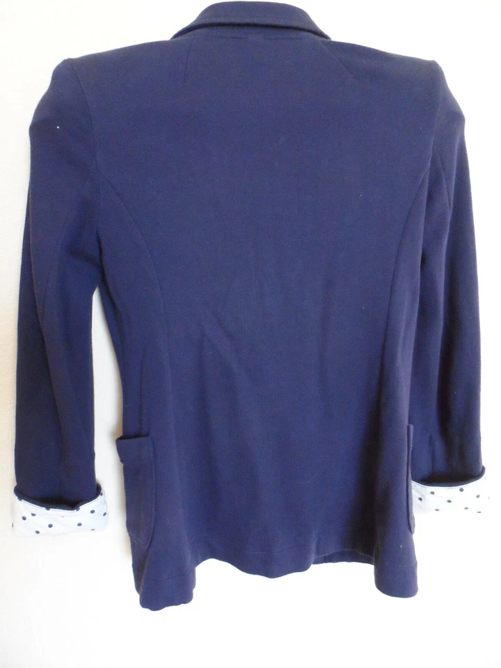 Женский блейзер Xhilaration French Terry на одной пуговице размер: M, темно-синий - Изображение 3 из 4