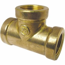 LASCO 17-9105 Plumbing 1/4-Inch FIP Female Pipe Thread Brass Tee Adapter Connect