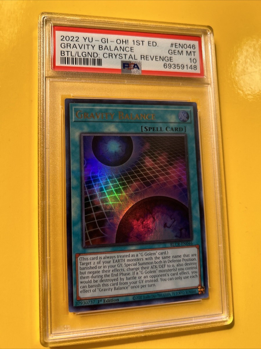 YuGiOh GRAVITY BALANCE #BLCR-EN046🔥PSA 10 GEM MINT🔥1st EDITION