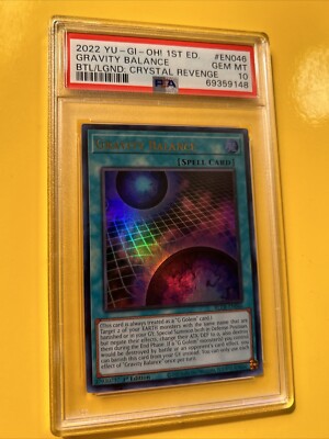 YuGiOh GRAVITY BALANCE #BLCR-EN046🔥PSA 10 GEM MINT🔥1st EDITION