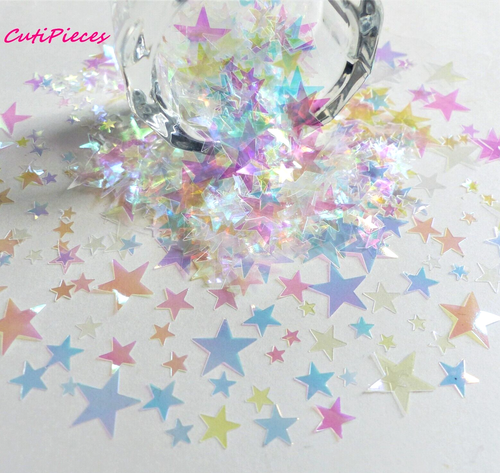 "FanTasy"" grueso arte en uñas estrellas translúcidas brillo mezcla brillos olla/10 g - Imagen 7 de 8