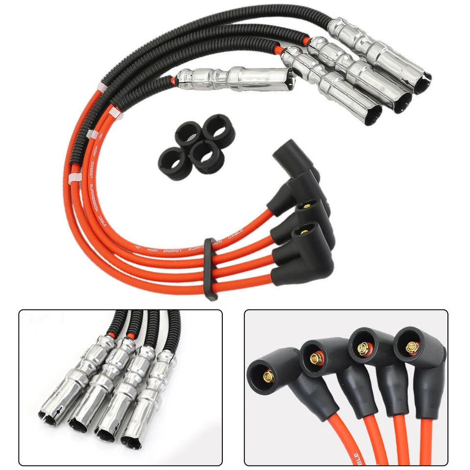 Juego de cables de bujías 8 mm OEM 27588 CNPAPC para Beetle Bora Golf GTI Jetta 2,0 L EE. UU. Foto 2 de 4