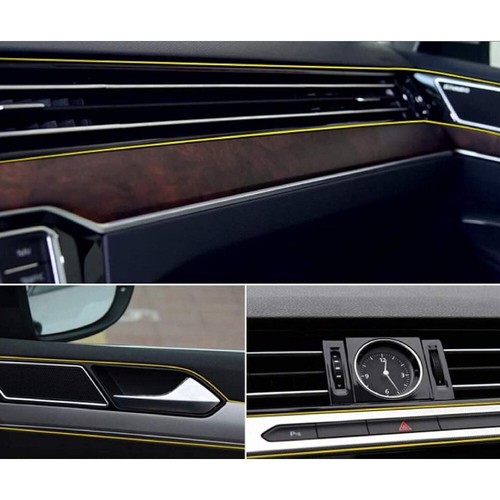 16ft Car Interior Door Edge Line Trim Gold Decoration Strip Cover Accessories - Picture 2 of 4