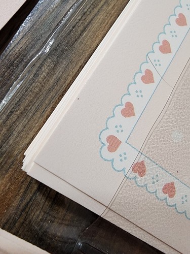 Vintage Seashell Stationary Set Olympicard Hearts Flowers Cards Notes + Address - Picture 4 of 21