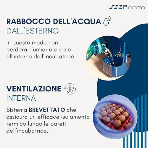 INCUBATRICE SEMIAUTOMATICA REAL 24 BOROTTO 24/96 uova | IN PROMOZIONE ππ£πβ€οΈ - Afbeelding 18 van 24
