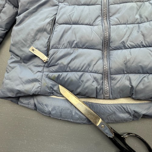 Spyder Kids Ski Racing Jacket 8/10 Blue Hooded Fleece Lined Puffer Winter Coat - Picture 4 of 16