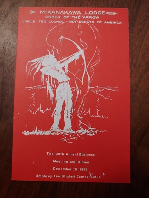 OA Lodge 101 Mikanakawa 30th Annual Dinner  Newsletter
