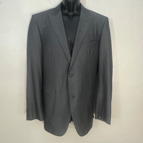 Canali Full Peak Lapel Suit EU 54L US ~42L Pants 38" waist 34" inseam - Picture 3 of 7